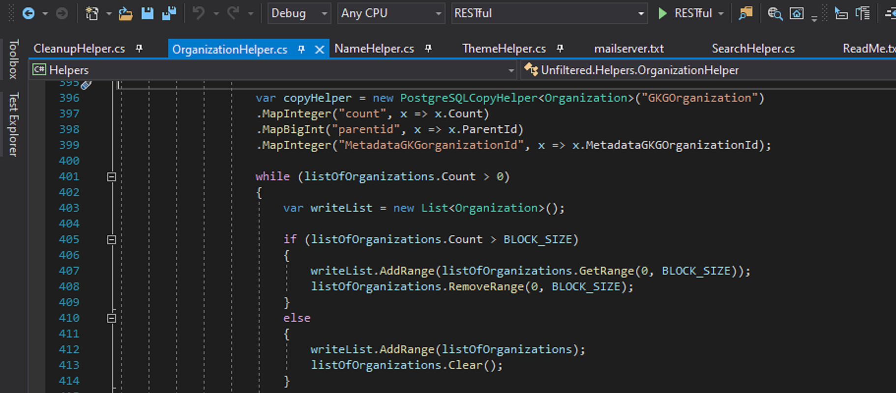 Code in Visual Studio