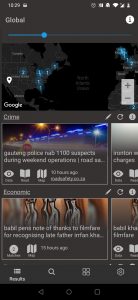 Map Plotting. Android. Dark Theme. Main Screen